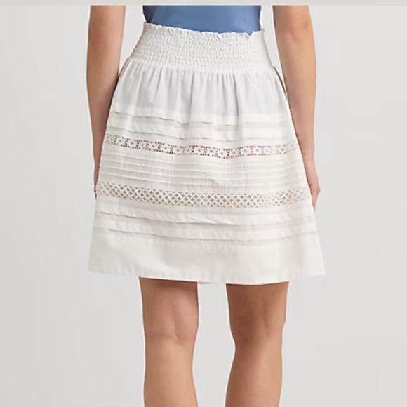 Lauren Ralph Lauren White Lace-Trim Cotton Broadcloth
Eyelet Miniskirt Size XL - Picture 3 of 11